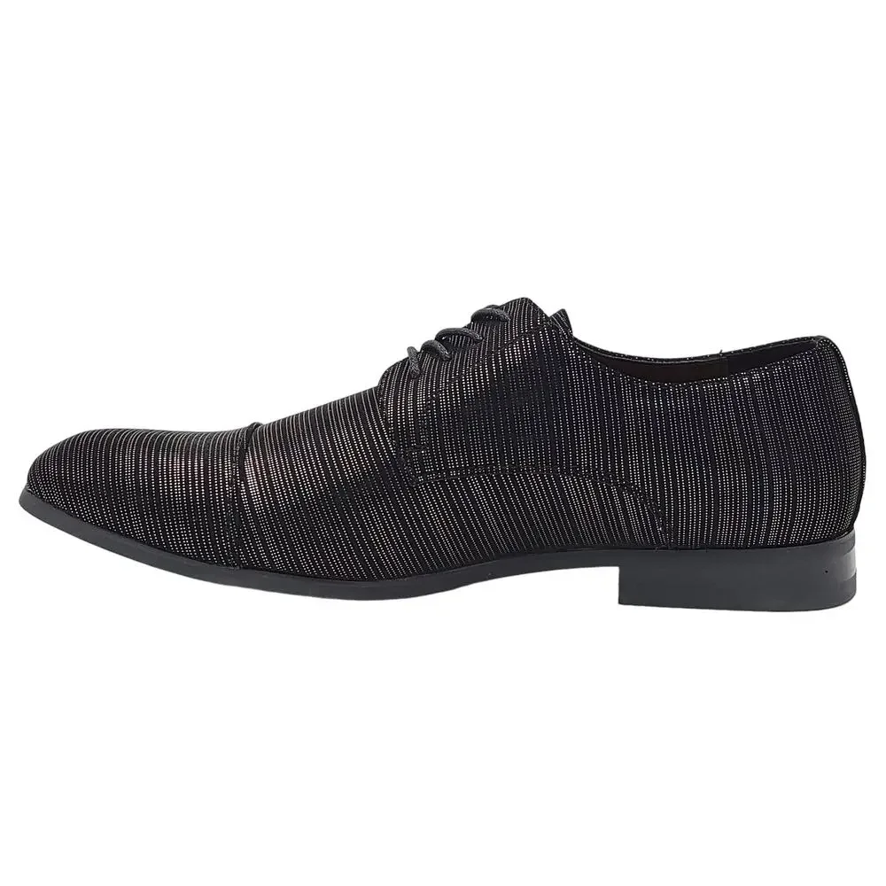 Tallia Men Lace Up Cap Toe Derby Oxfords Danilo Size US 9.5M Black Striped